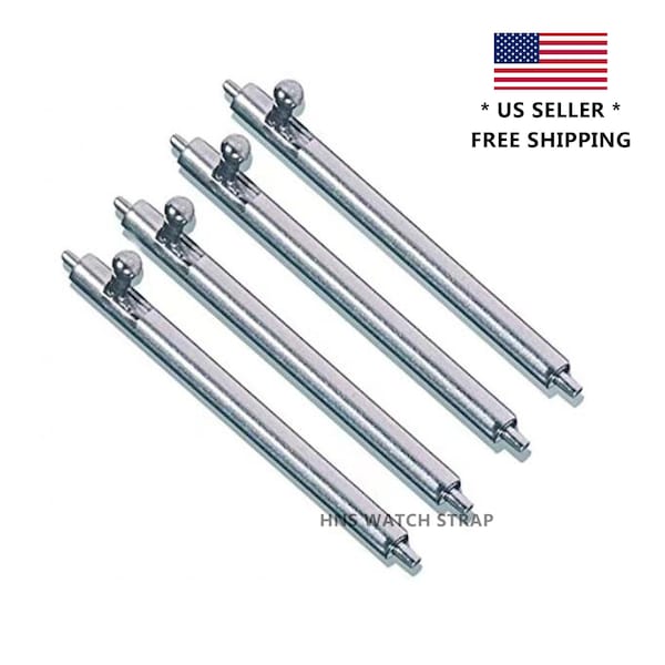 Quick Release Spring Bars (Watch Pins) - 4 Pack Stainless Steel - 16mm 18mm 20mm 22mm 24mm - 1.8mm Diameter