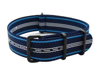 HNS 20mm banda azul marino heavy duty reloj de nylon balístico con PVD hebilla recubierta NT160