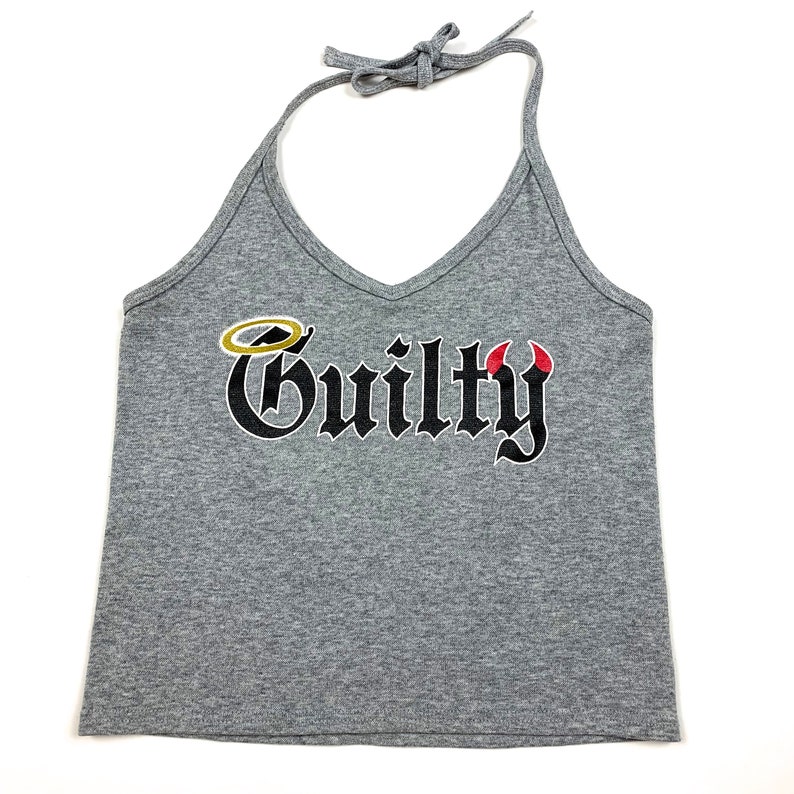 y2k No Boundaries Retro Guilty Halter Top Women/'s SM