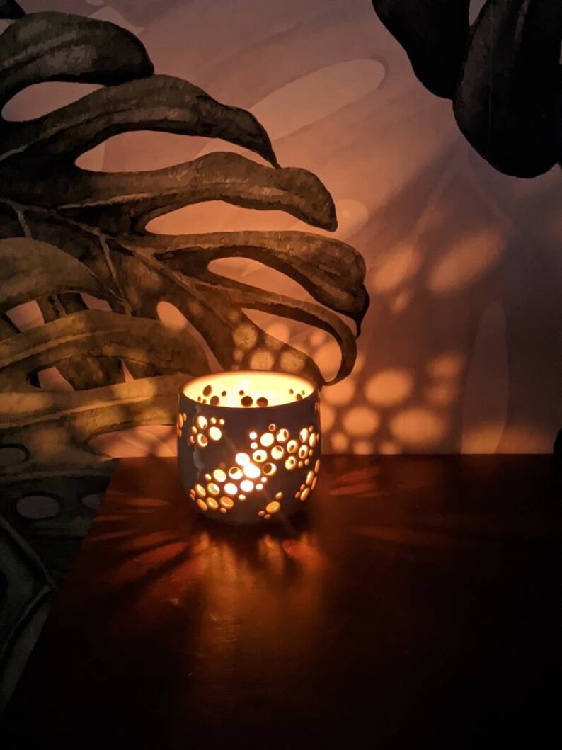 White candle holder Handmade Ceramic candle holder White | Etsy