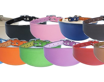 Italian Greyhound Collar Whippet Collar Greyhound Collar Padded Backing Plain