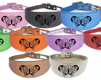 Italian Greyhound Collar Whippet Collar Greyhound Collar Padded Backing Dog Collar Engraved D23