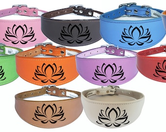 Italian Greyhound Collar Whippet Collar Greyhound Collar Padded Backing Dog Collar Engraved D24