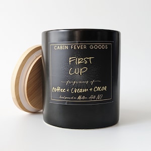 Coffee Candle for Coffee Lover Gift for Men - Minimalist Home Decor for Cabin Decor - Candle for Foodie Lover Gift for Housewarming Candle
