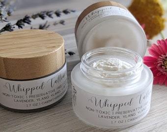 Whipped Tallow Cream for Anti Aging Face Cream Essential Oil Facial Cream Moisturizer -  Farm to Face Skincare Clean Face Cream Lavender