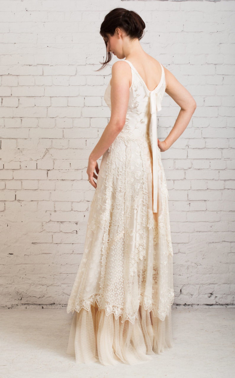 Boho Wedding Dress Casual Wedding Dress Simple Wedding Etsy