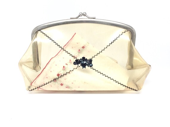 clear lucite clutch