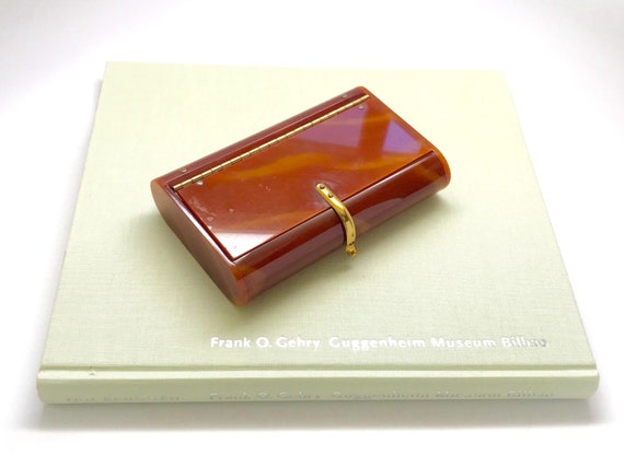 Lucite Clutch Bag Purse Wilardy - Faux Tortoise W… - image 2