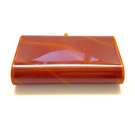 Lucite Clutch Bag Purse Wilardy - Faux Tortoise W… - image 8