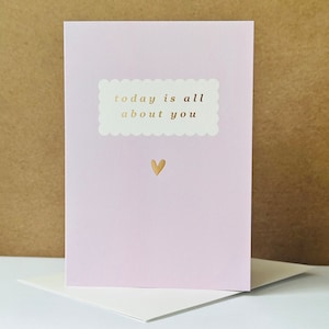 Carte d'anniversaire festonnée Lavande lilas, festonné
