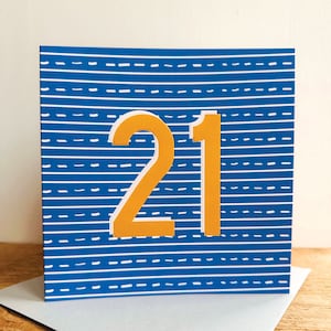 Carte d'anniversaire 21 ans|Carte d'anniversaire 21 ans| Carte d'anniversaire pour lui | Carte d'anniversaire pour fils|Frère|Neveu|Petit-fils|Ami|Carte d'anniversaire importante