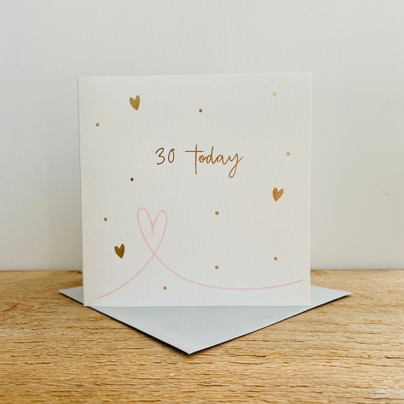 Gold Foil Age 30 Birthday Card|30th Birthday Card|Birthday Card for her|Birthday Card for Mum|Daughter|Sister|Niece|Granddaughter|Friend bild 1