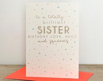 Carte de voeux joyeux anniversaire soeur