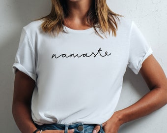 Namaste Yoga T-Shirt | Tee | Namaste | Yoga | Slogan Tee - White