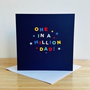 Carte de voeux pour la fête des pères un papa sur un million