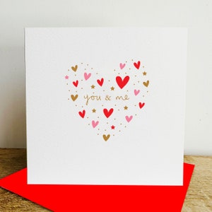 Carte de voeux de Saint-Valentin toi et moi pour partenaire|femme|mari|petit ami|petite amie