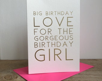 Big Birthday Love Greeting Card