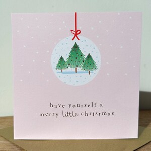 Carte de Noël Bauble en feuille d'or | Merry Little Christmas Card
