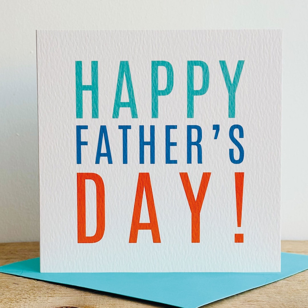 Happy Father's Day Card Etsy