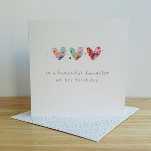 Carte d'anniversaire en feuille d'or à une belle fille pour son anniversaire | Carte d'anniversaire pour elle