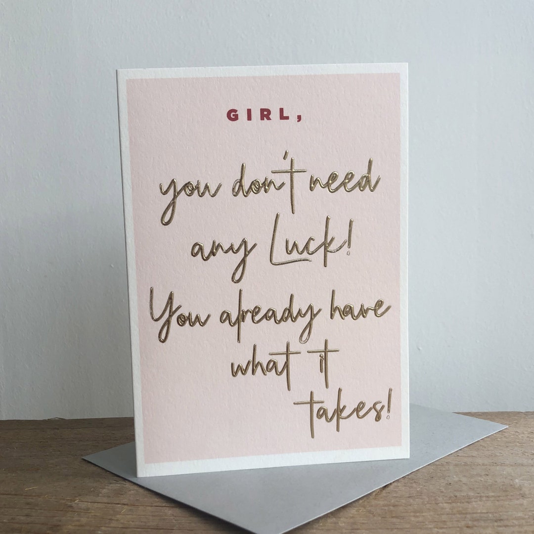 Good Luck Greeting Card - Etsy