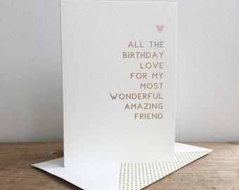 Wonderful Amazing Friend Greeting Card