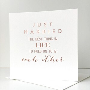 Just Married Greeting Card