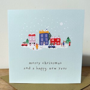 Carte de Noël et du Nouvel An en feuille d'or | Joyeux Noël et une carte de Noël de bonne année