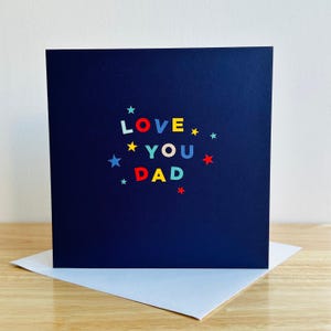 Carte de voeux pour la fête des pères, je t'aime papa