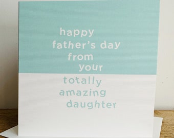 From Your Daughter Father's Day Card