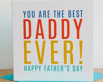 Best Daddy Ever Father's Day Card | Contemporary Father's Day Card | First Father's Day Card
