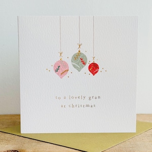 Carte de Noël en feuille d'or pour une belle grand-mère | une belle-mère | une grand-mère | une belle carte de Noël pour une grand-mère