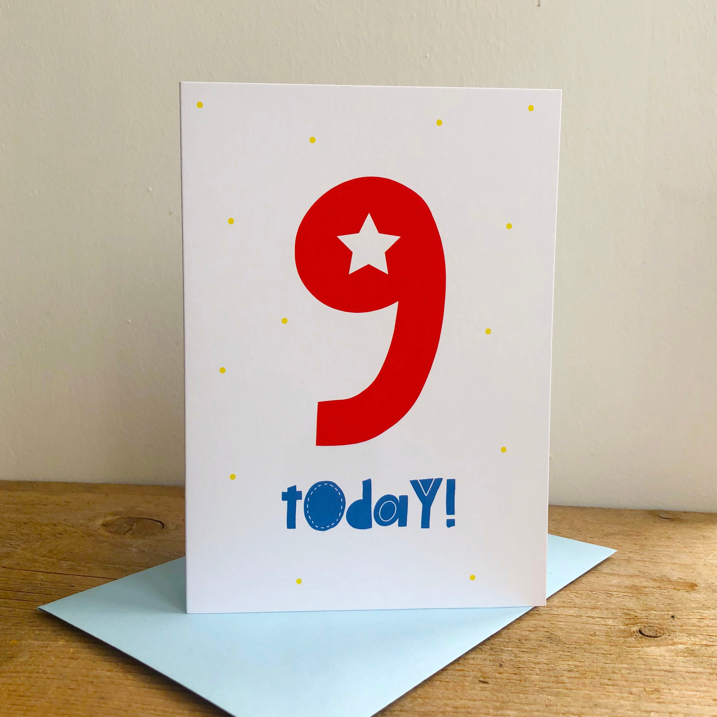 Birthday Boy Age 9 Greeting Card | Etsy