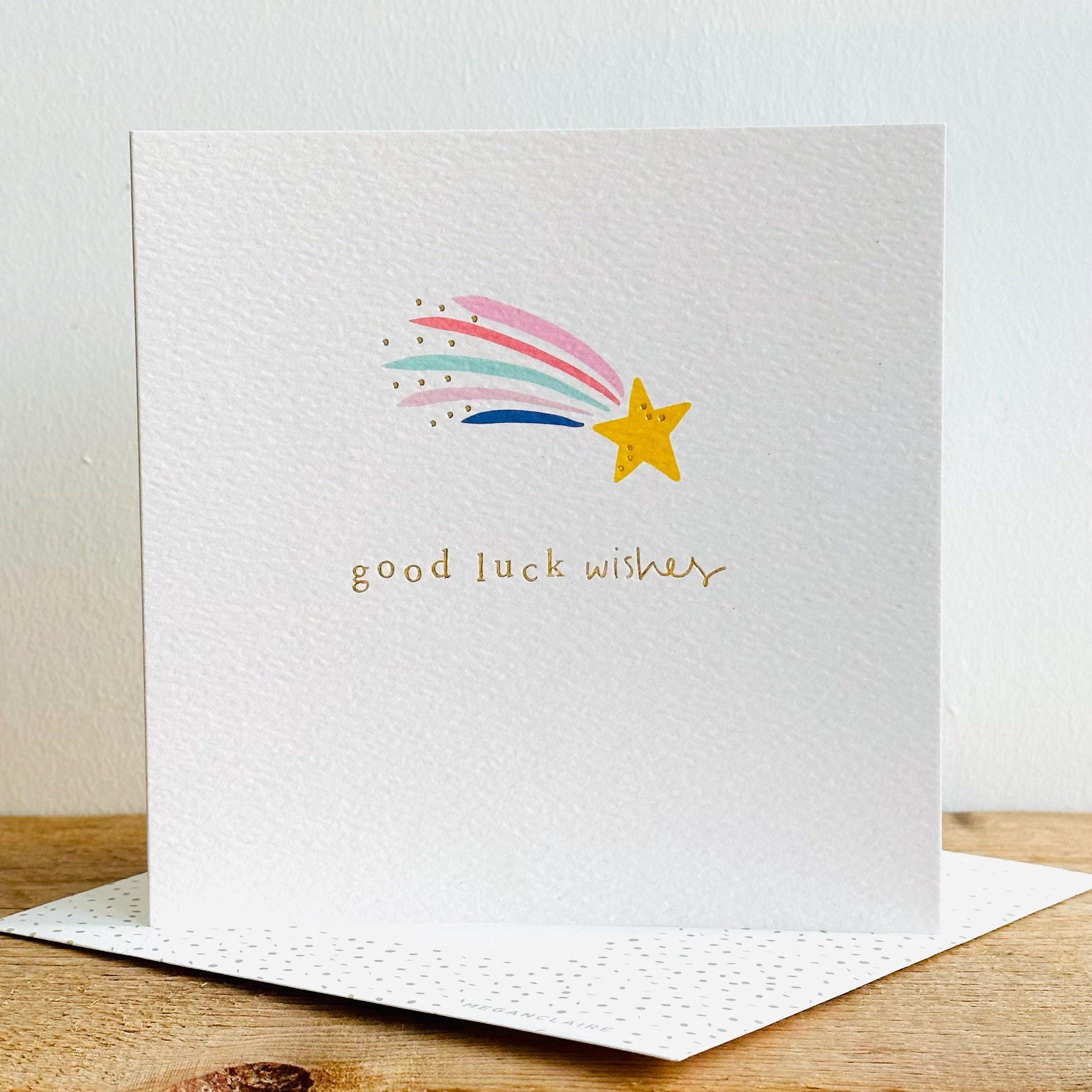 Good Luck Gold Foil Finish Greeting Card