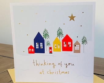 Gold Foil Christmas Card for Thinking Of You | Thinking of You Christmas Card