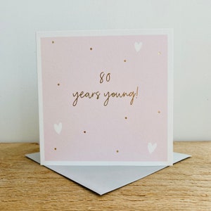 Carte d'anniversaire 80 ans en feuille d'or | Carte des 80 ans pour elle | Carte d'anniversaire pour maman | Sœur | Grand-mère | Grand-mère | Amie | Carte d'anniversaire jalon