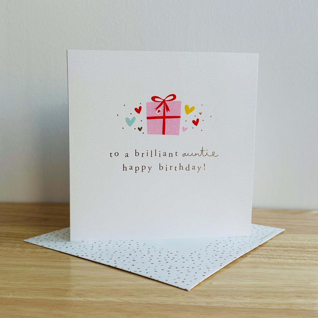 To A Brilliant Auntie Happy Birthday Gold Foil Birthday Card|birthday ...