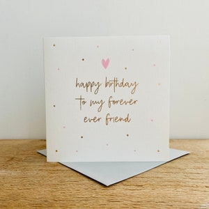 Joyeux anniversaire à mon amie de toujours|Carte d'anniversaire pour elle|Carte d'anniversaire meilleure amie