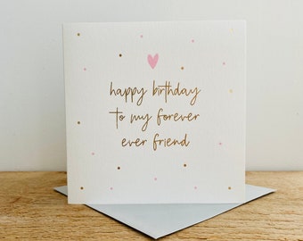 Joyeux anniversaire à mon amie de toujours|Carte d'anniversaire pour elle|Carte d'anniversaire meilleure amie