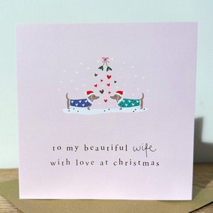 Carte de Noël en feuille d'or pour femme | Carte de Noël Belle femme avec amour