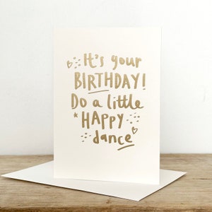 Little Happy Dance Birthday Greeting Card