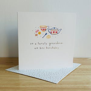 To A Lovely Grandma on Her Birthday Gold Foil Birthday Card|Birthday Card for her