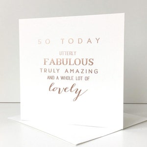 50 Today - Truly Amazing Greeting Card