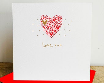 Love You Valentine's Day Greeting Card for Partner|Wife|Husband|Boyfriend|Girlfriend