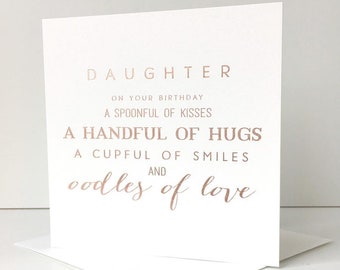 Daughter Birthday Rose Gold Foil Greeting Card