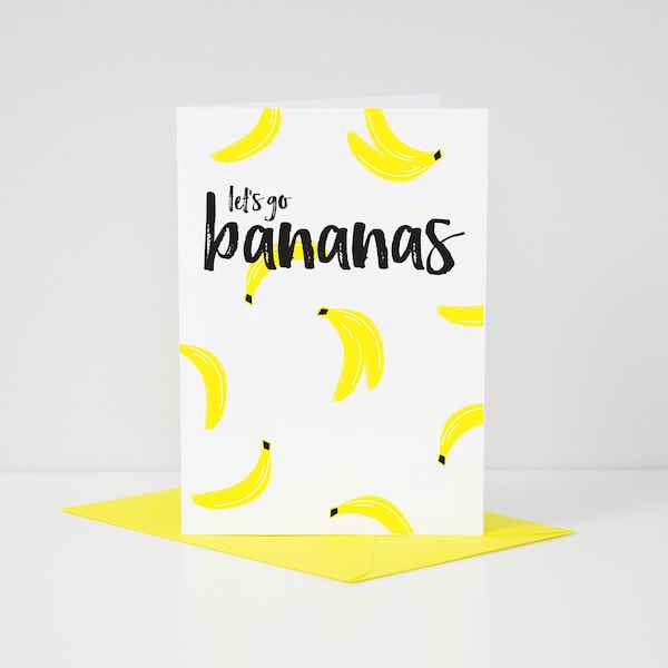 Go Bananas Birthday Card - Etsy