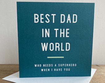 Best Dad In The World Father's Day Card