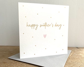 Happy Mother's Day Gold Foil Embossed Greeting Card