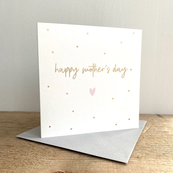Happy Mother's Day Gold Foil Embossed Greeting Card