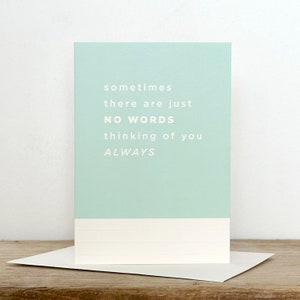 No Words Sympathy Greeting Card